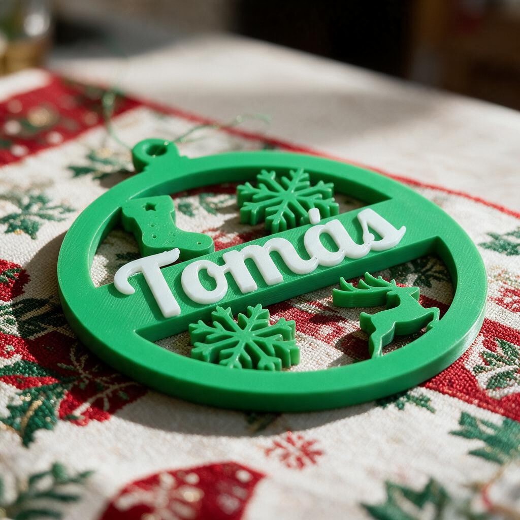 NAT · Enfeite de Natal personalizado