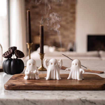 BOO set of 3 ghosts, 3D printed