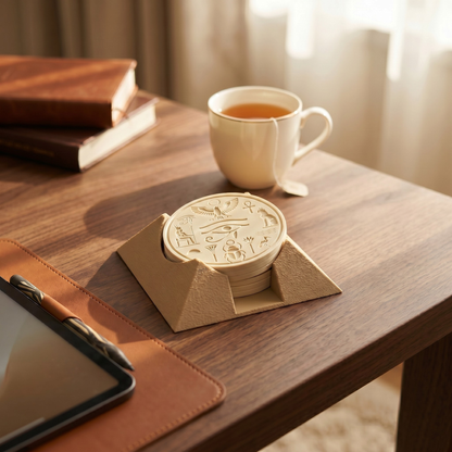 KHEPRI set of 6 coasters, 3D printed