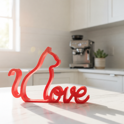 Decoração de gato MIA, impressão 3D