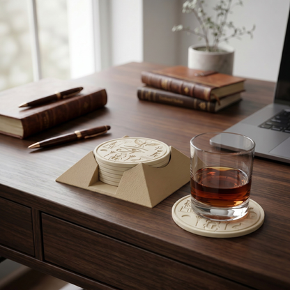 KHEPRI set of 6 coasters, photo 2 of 6