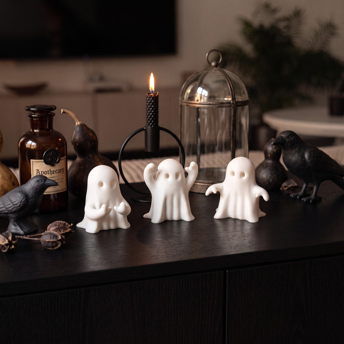 BOO set of 3 ghosts, photo 3 of 4