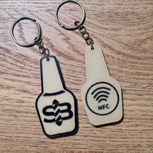 Porta-chaves NFC personalizado com logótipo, impressão 3D