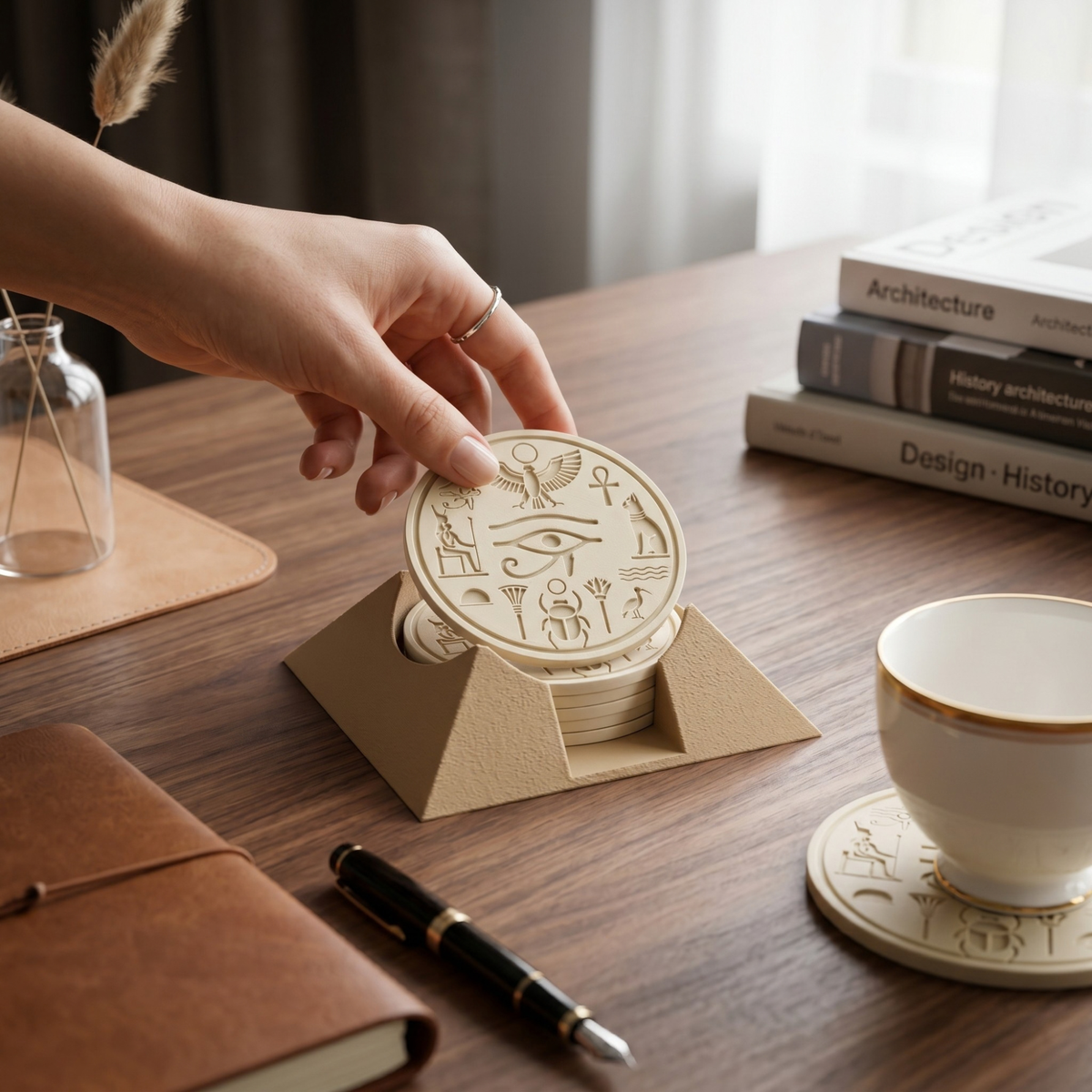 KHEPRI set of 6 coasters, photo 3 of 6