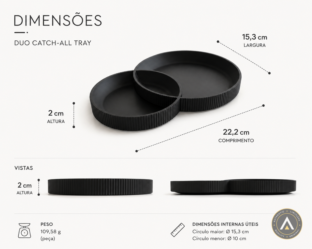 DUO Catch-All Tray | Bandeja Minimalista de Mesa | ALYQO