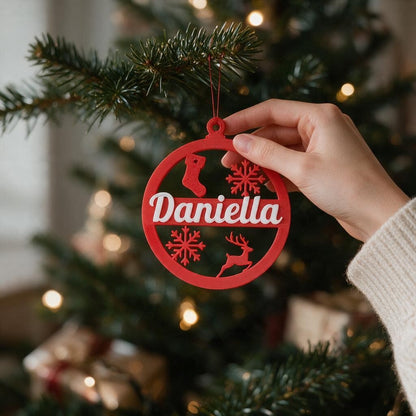 NAT · Enfeite de Natal personalizado
