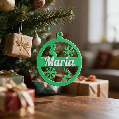 NAT · Enfeite de Natal personalizado