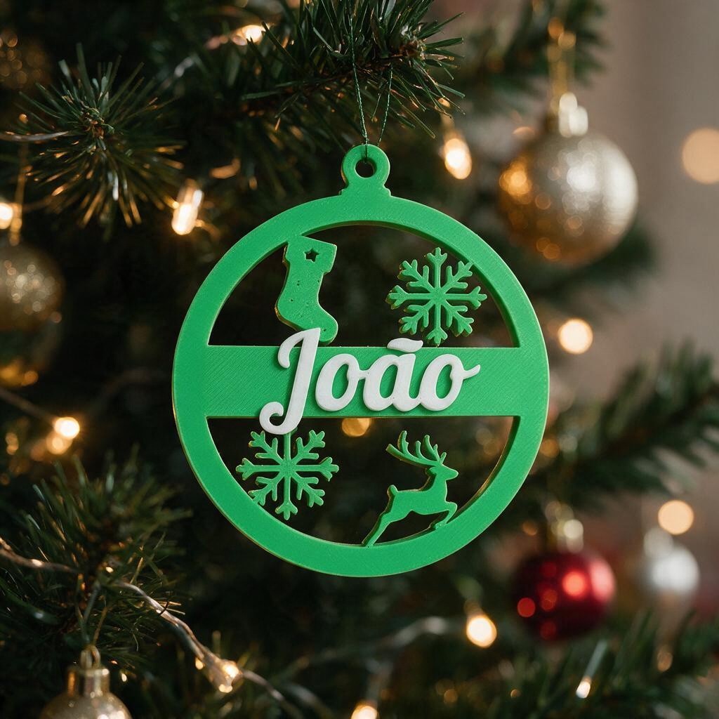 NAT · Enfeite de Natal personalizado