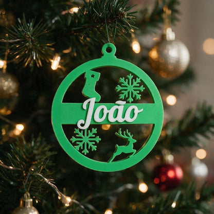 NAT · Enfeite de Natal personalizado