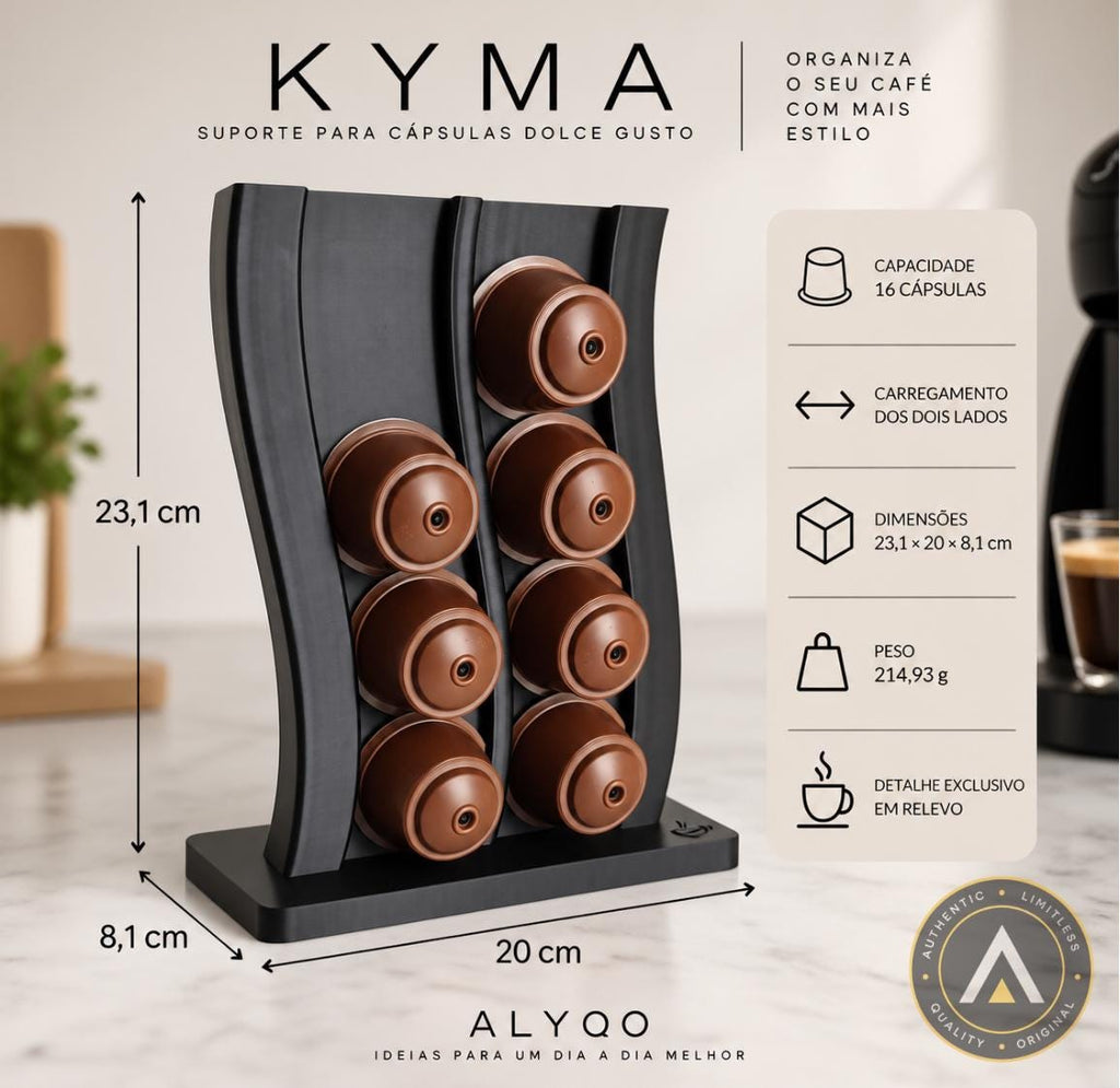 SIENA | Suporte para 16 Cápsulas Dolce Gusto | Organizador de Cápsulas de Café | Suporte de Café de Bancada | ALYQO