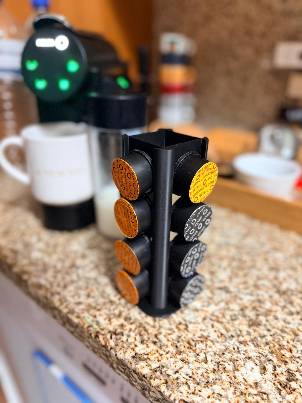 TORRE | Porta-Cápsulas Delta Q para 16 Cápsulas | Suporte Vertical para Café | Organizador de Cápsulas | Coffee Station | ALYQO