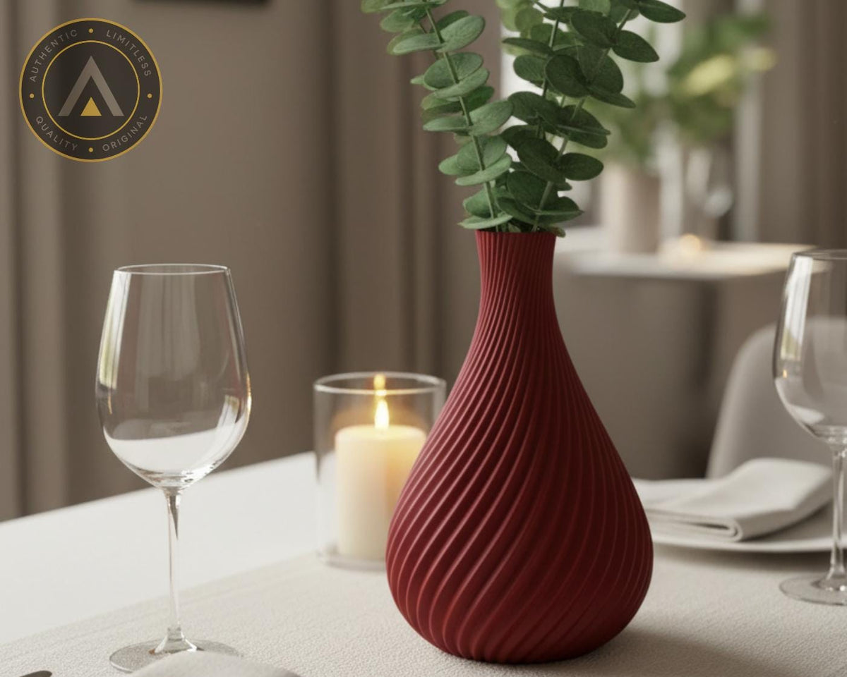 ÉLARA | Vaso Decorativo Moderno | Vaso Canelado | Vaso Minimalista para Flores | Decoração para Casa | ALYQO
