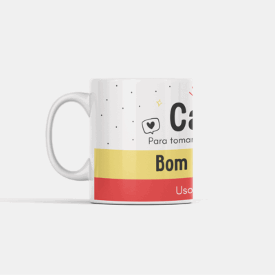 Design colorido com a frase “Café – Para tomar quando quiser”