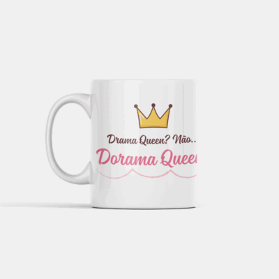 Arte com frase Dorama Queen e coroa acima do texto.