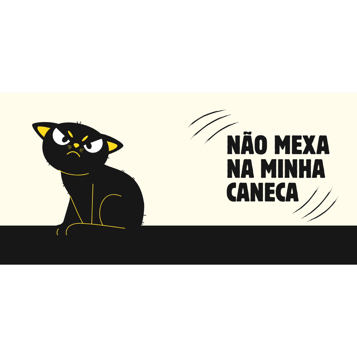 caneca boneco de neve (cópia) caneca com desenho de gato bravo e arranhões decorativos