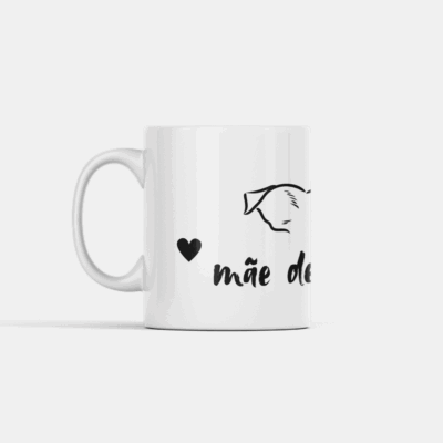 ilustração minimalista de orelhas de cão com a frase mãe de cão