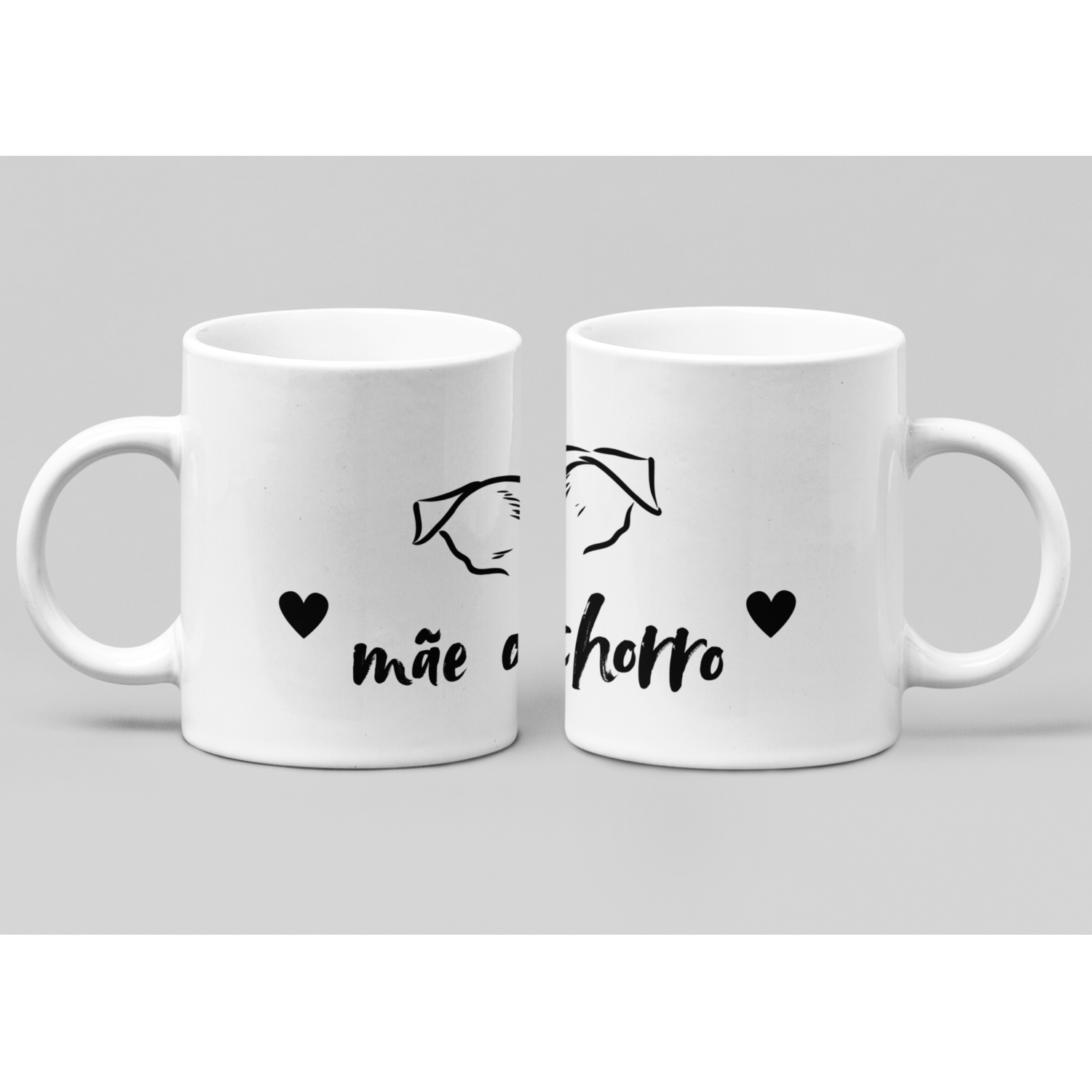mae de cao caneca com design simples e elegante para mães de cães