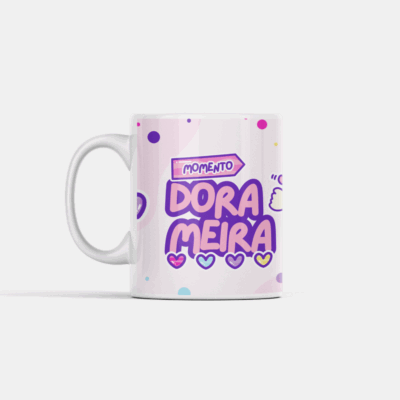Arte com a frase Momento Dorameira em estilo colorido e ilustrado.