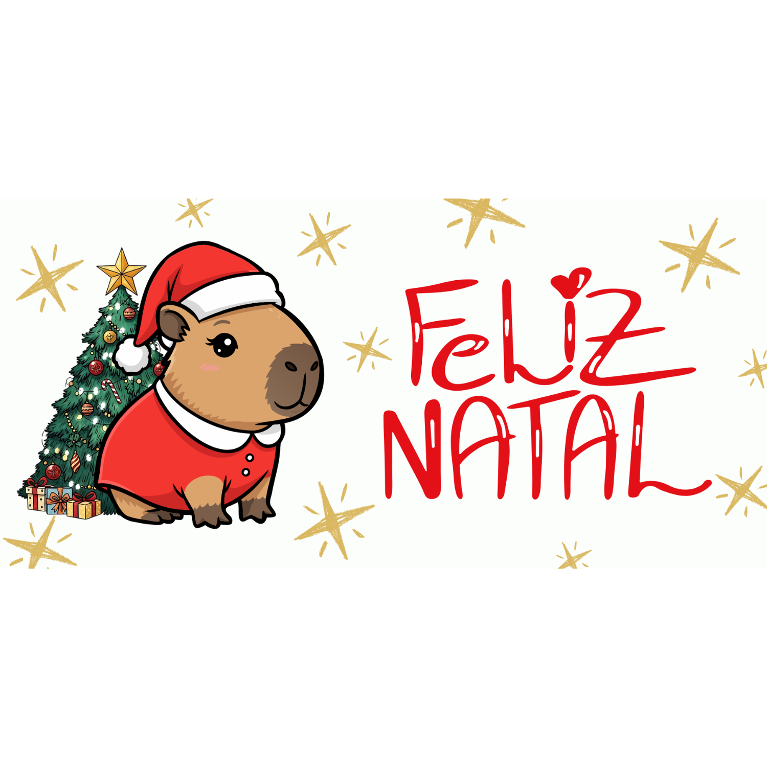 caneca capivara natalícia – feliz natal caneca capivara natalícia – feliz natal