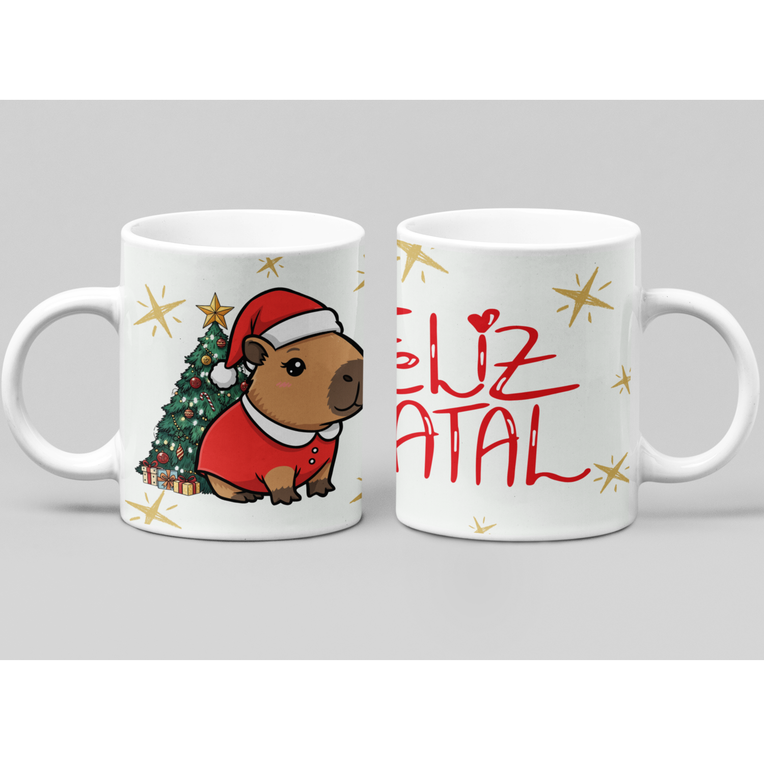 caneca capivara natalícia – feliz natal caneca capivara natalícia – feliz natal
